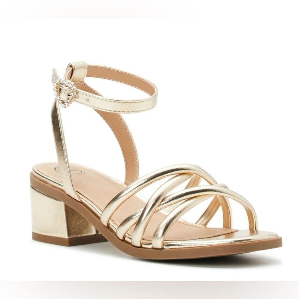 Wonder Nation Gold Strappy Kids Sandals